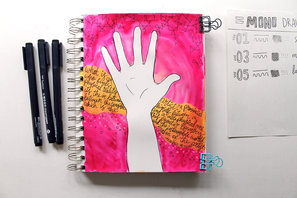 Easy Mixed Media Art Journal Page - Tombow USA Blog