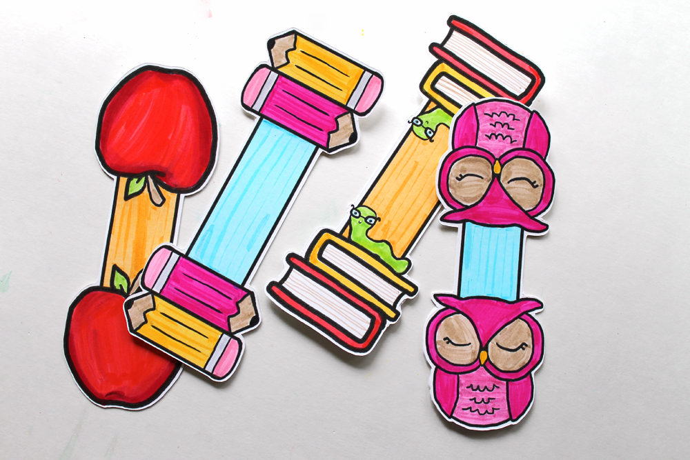 Free Printable Bookmarks to Color for Teacher Appreciation Day Tombow