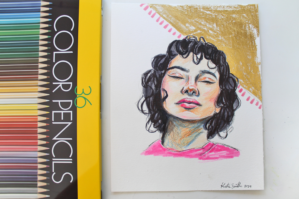 Learn how to create a Mixed Media Sketching piece using @tombowusa 's 1500 Colored Pencils, and Dual Brush Pens with this tutorial by @studiokatie 