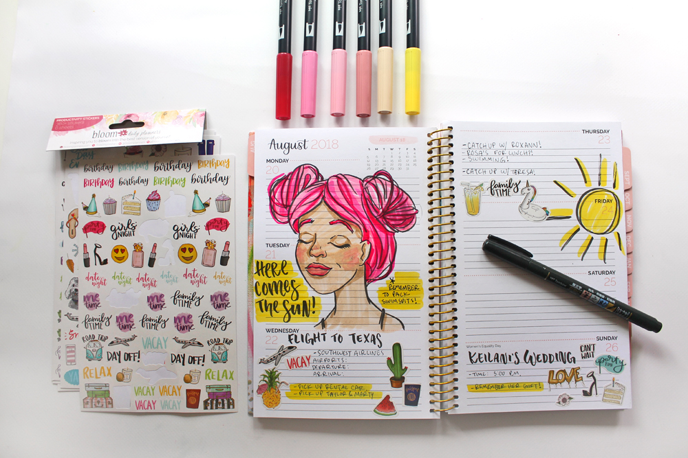 5 Tips for Sketching in Your Planner by @studiokatie for @TombowUSA