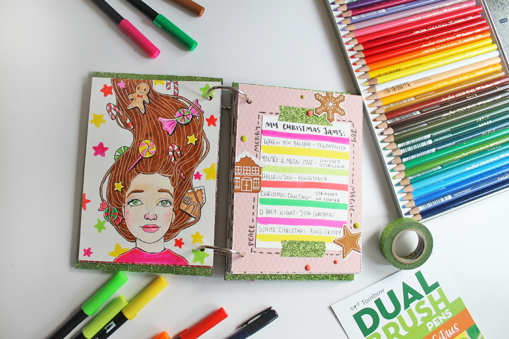 DIY Whimsical Christmas Journal - Tombow USA Blog