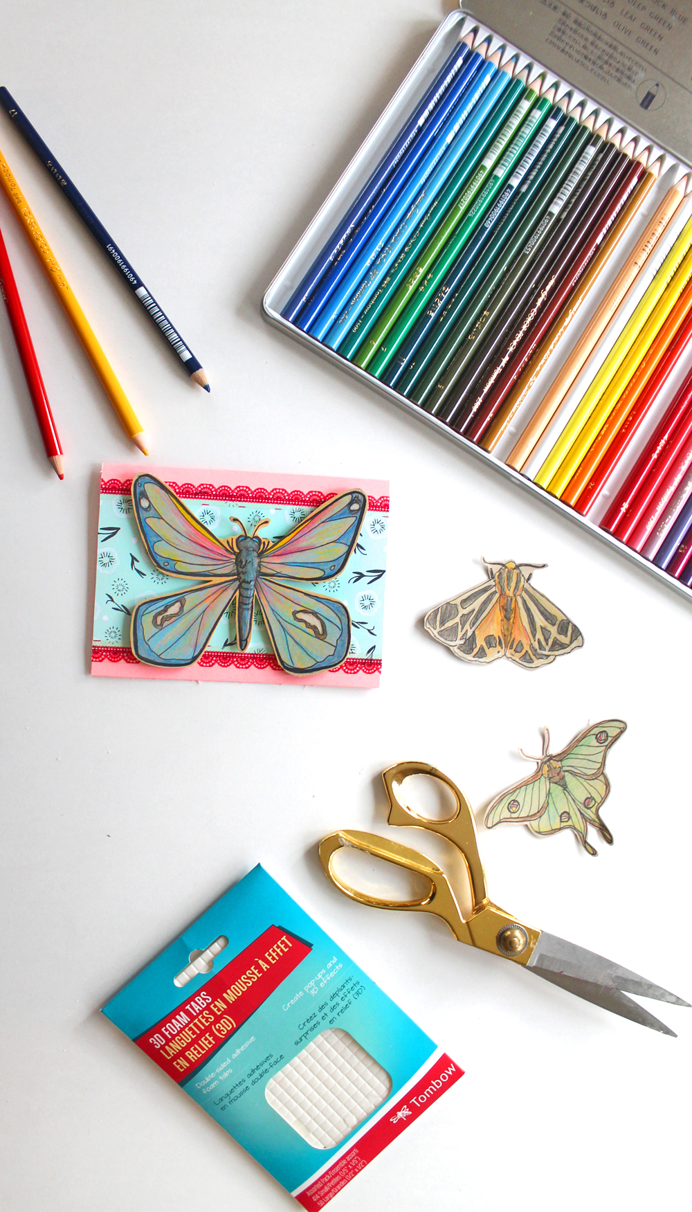 Learn how to Draw and Color Butterflies with @studiokatie using Tombows new 1500 Colored Pencils
