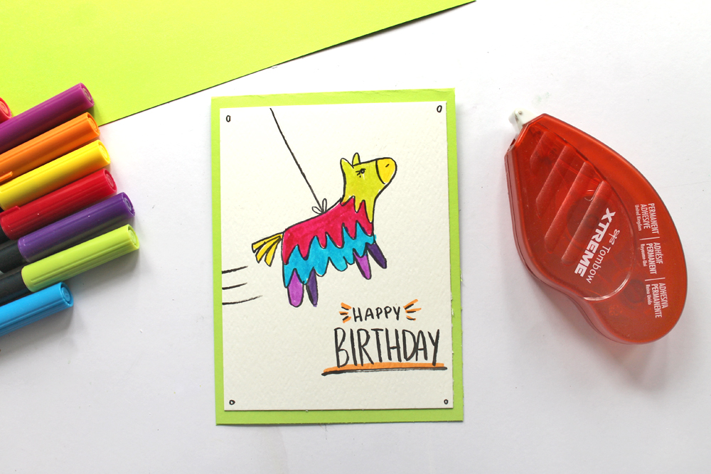 3 Birthday Cards that are SO easy you can make one in under 5 minutes! Tutorial by @studiokatie and @tombowusa