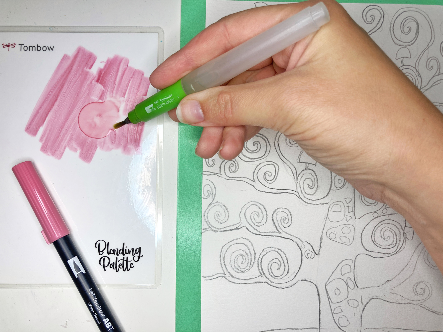 Learn how to Paint a DIY Tree of Life Watercolor Painting inspired by Gustav Klimt using this tutorial by Katie Smith on the Tombow USA Blog!