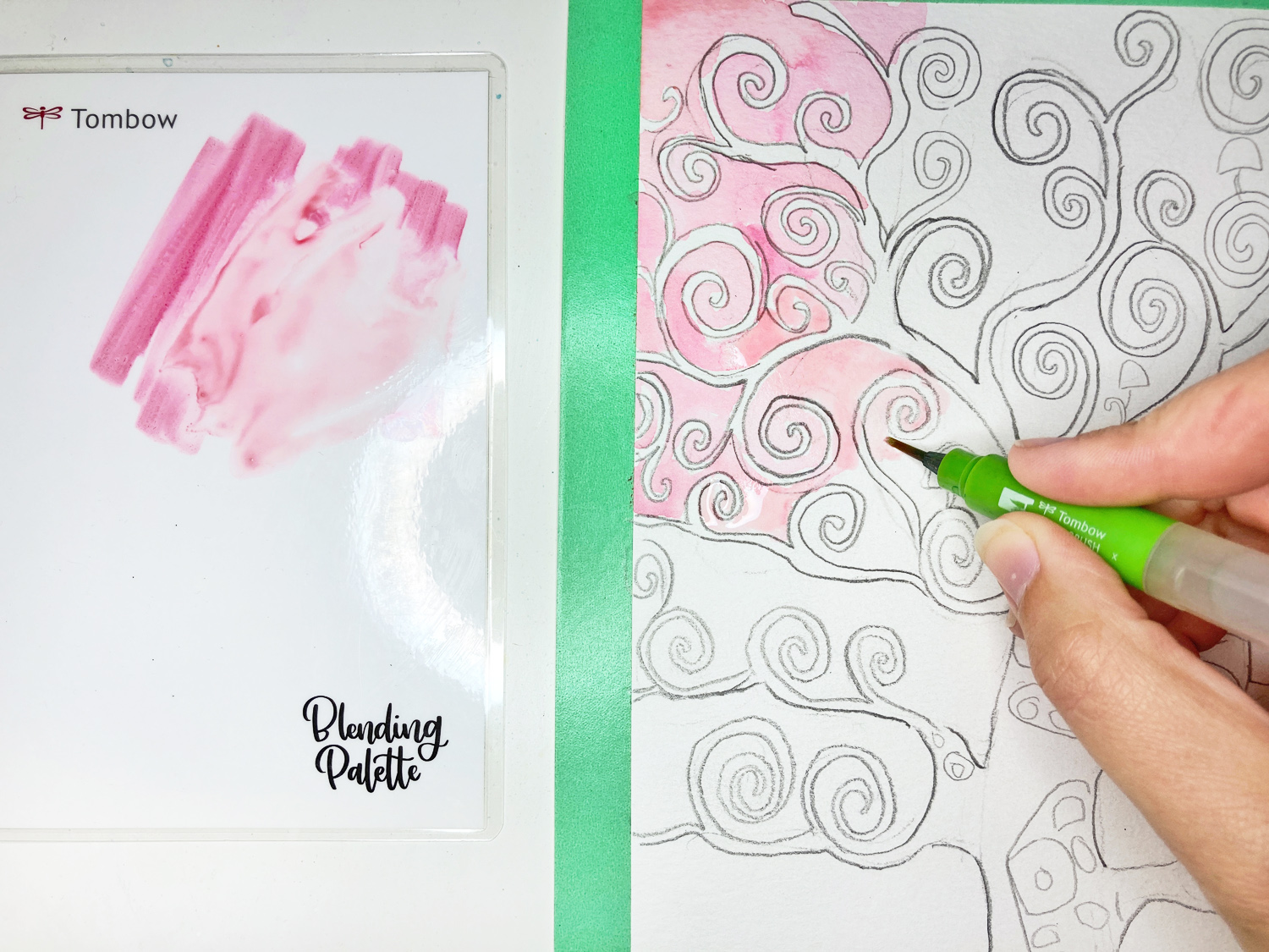 Learn how to Paint a DIY Tree of Life Watercolor Painting inspired by Gustav Klimt using this tutorial by Katie Smith on the Tombow USA Blog!