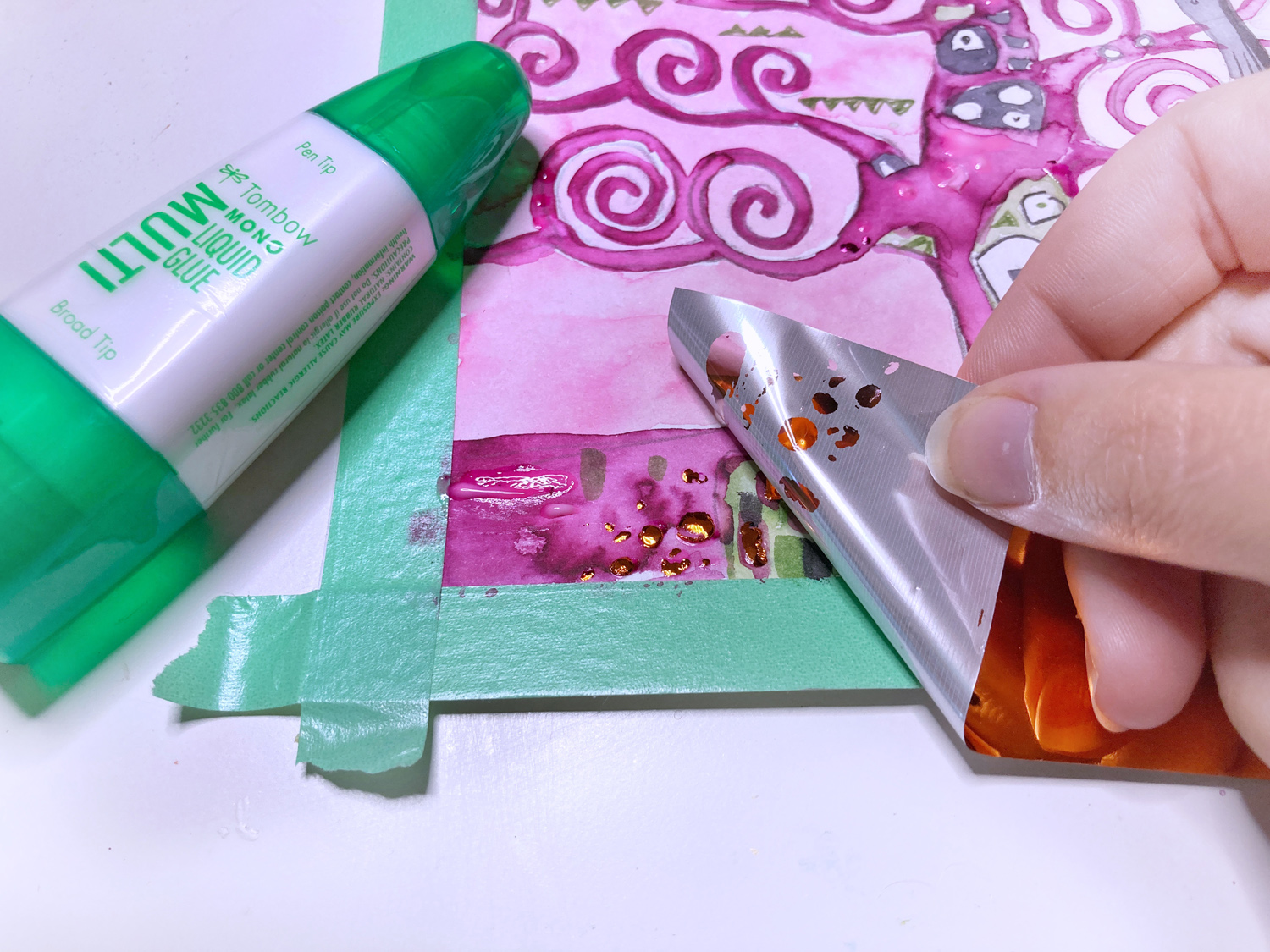 Learn how to Paint a DIY Tree of Life Watercolor Painting inspired by Gustav Klimt using this tutorial by Katie Smith on the Tombow USA Blog!