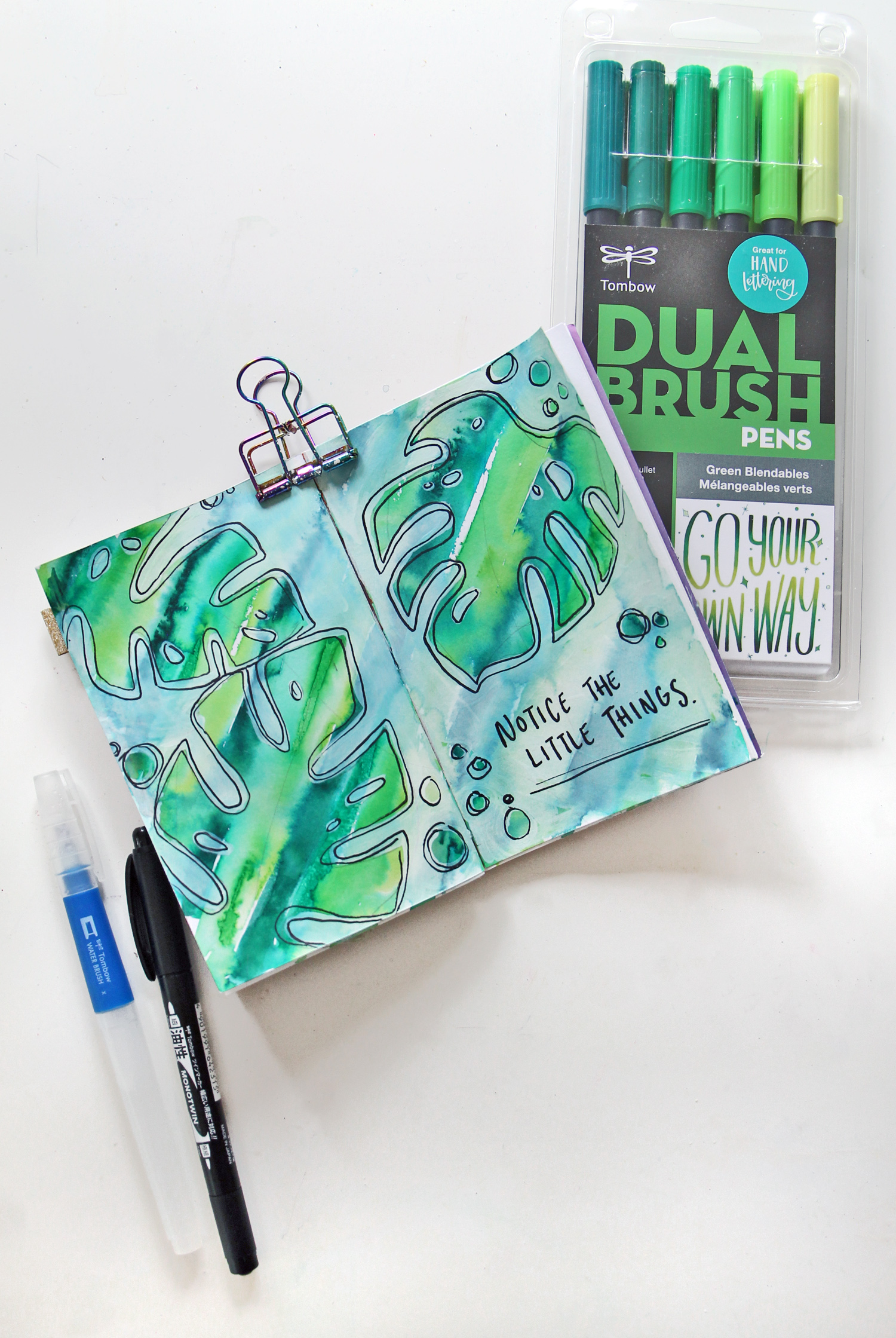 Blending Dual Brush Pens with Water - Tombow USA Blog