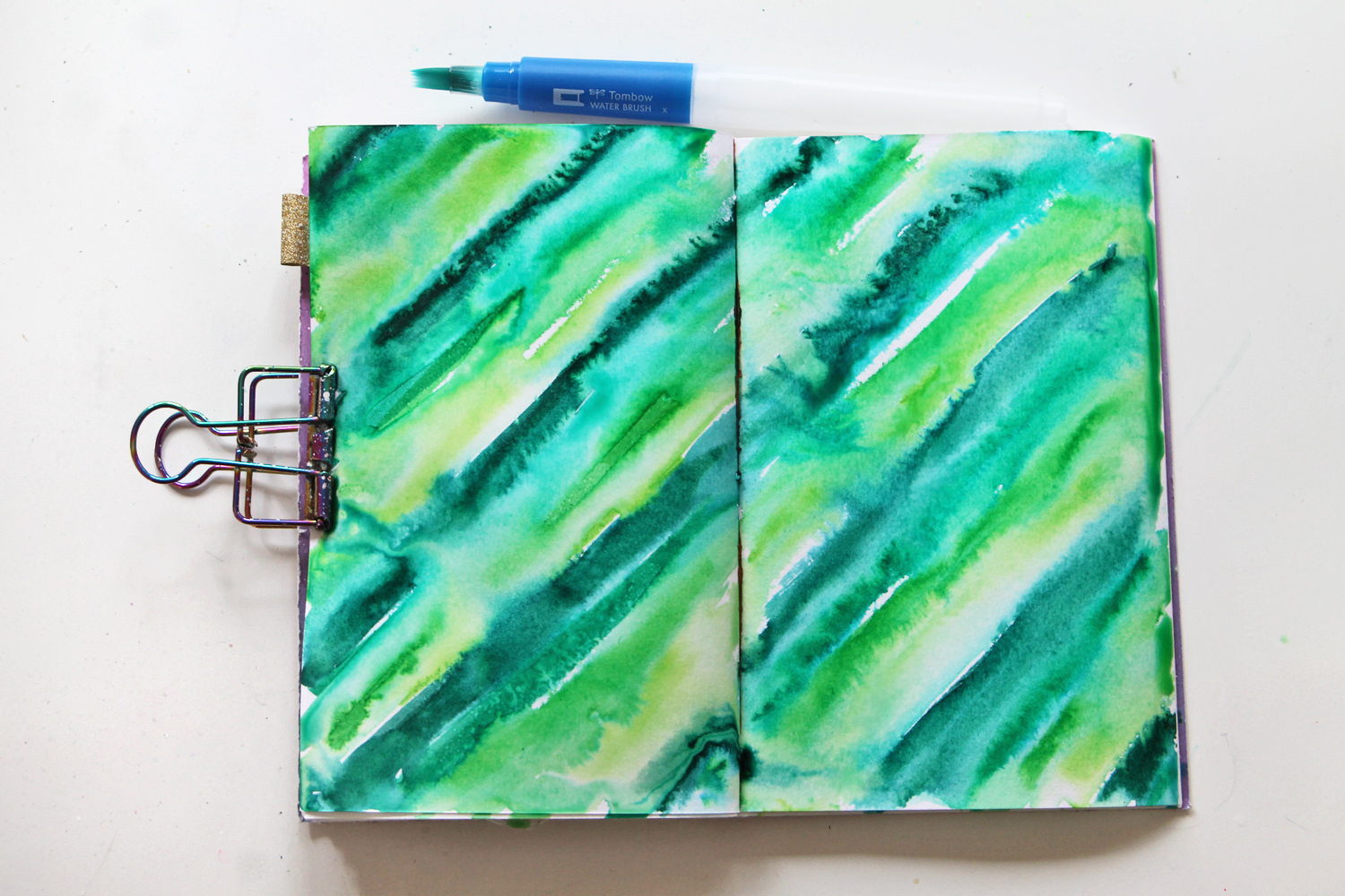 Art Journal Page with Watercolor - HNDMD Blog