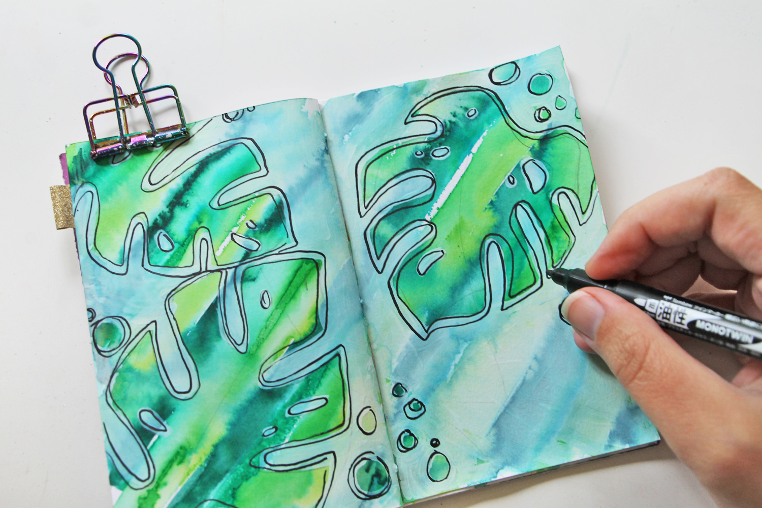 Easy Mixed Media Art Journal Page - Tombow USA Blog