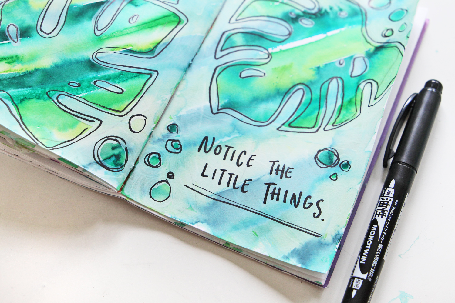 Easy Mixed Media Art Journal Page - Tombow USA Blog