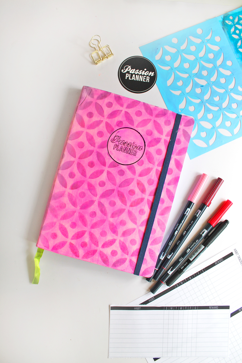 DIY Mixed Media Planner Cover with @studiokatie, @tombowusa, & @passionplanner. #tombowusa