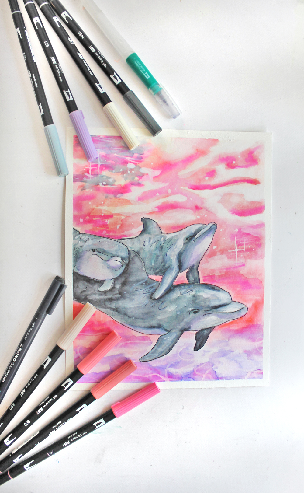 Watercolor Using Dual Brush Pens - Tombow USA Blog