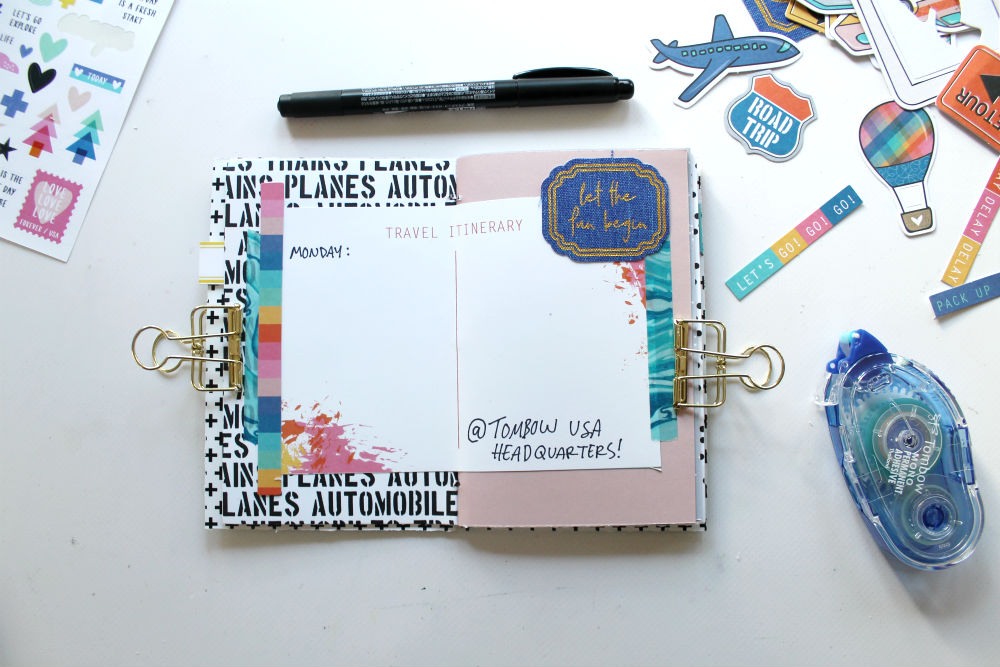 DIY Travel Journal Kit- How to bind a journal and put together a kti using supplies from @tombowusa and a tutorial from @studiokatie