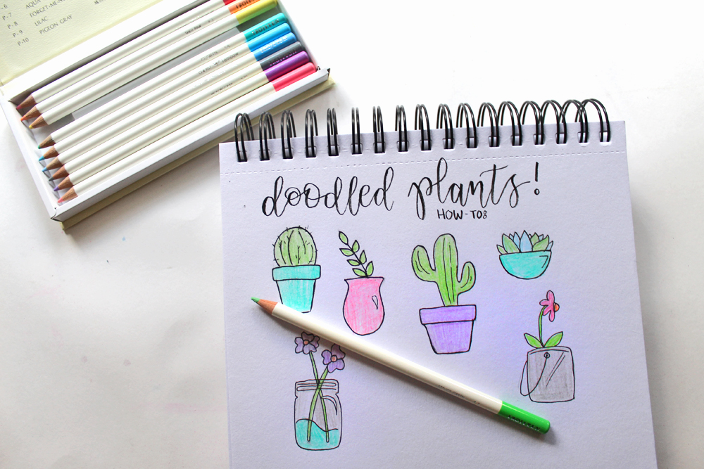 Learn how to doodle 6 easy plants using this step-by-step tutorial from @studiokatie and @tombowusa