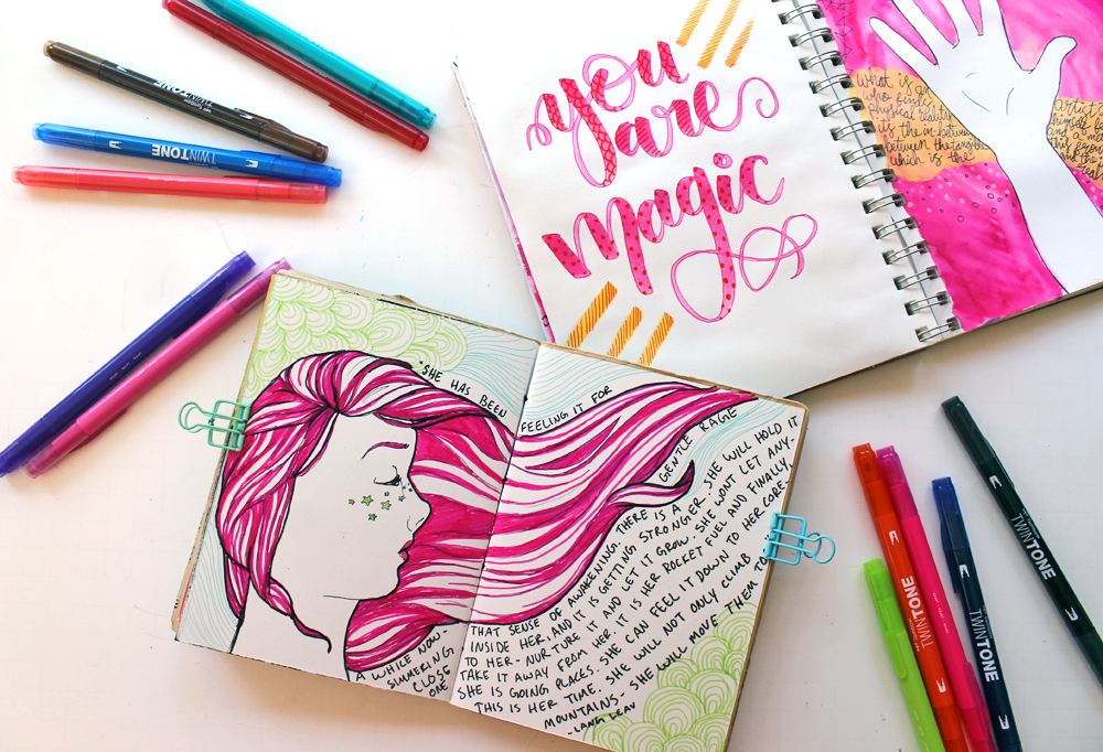 http://blog.tombowusa.com/wp-content/uploads/files/Katie_Twin-Tone-Marker-Art-Journal-1.jpg