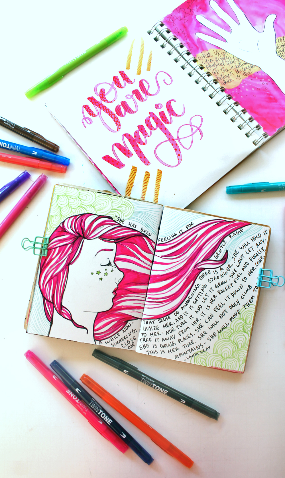 Learn how you can use Tombow's Brand New TwinTone Dual Tip Markers in your art journal and other paper crafts using this tutorial by Katie Smith!