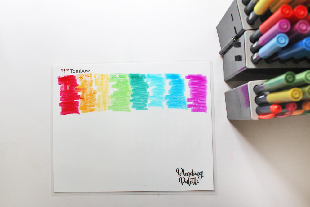 DIY "Watercolor Drip" Art Journal Background Using @tombowusa's NEW XL Blending Palette. Tutorial by @studiokatie