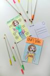 Crafter Inspired Adult Coloring Postcard - Free Printable
