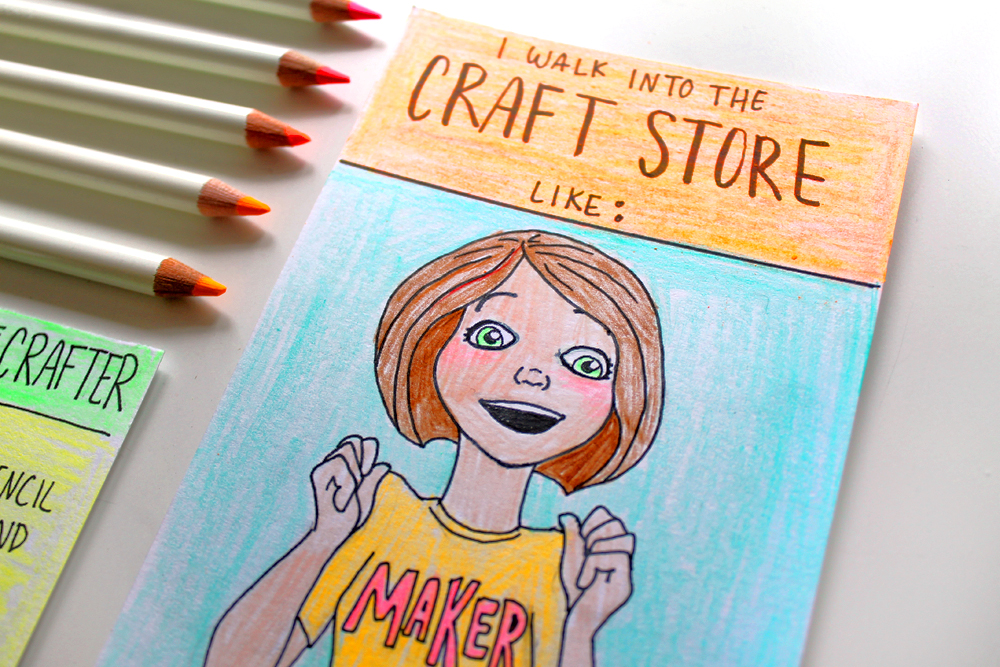 @punkprojects designed these "Crafter" inspired postcards that you can print out, color and send to all of your DIY & maker friends! Get them on the @tombowusa blog!