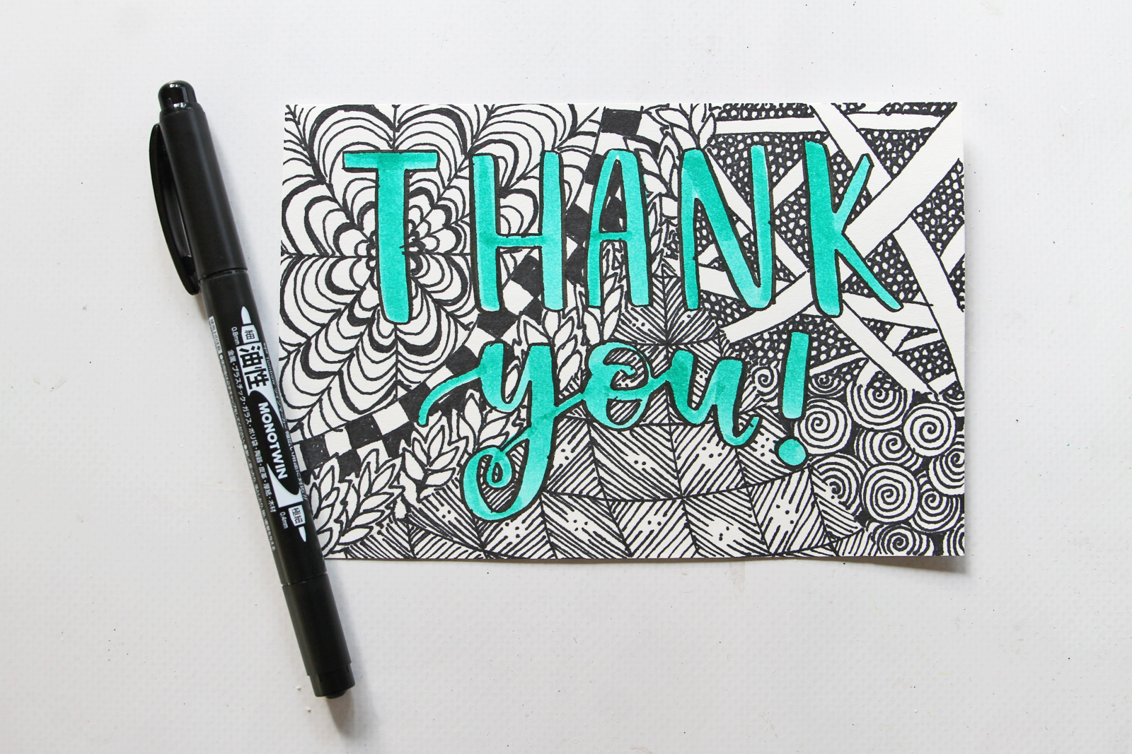 Learn how to create some easy Zentangle-Inspired Hand Lettered Cards using Tombow's Advanced Lettering Set! Tutorial by @studiokatie for @tombowusa