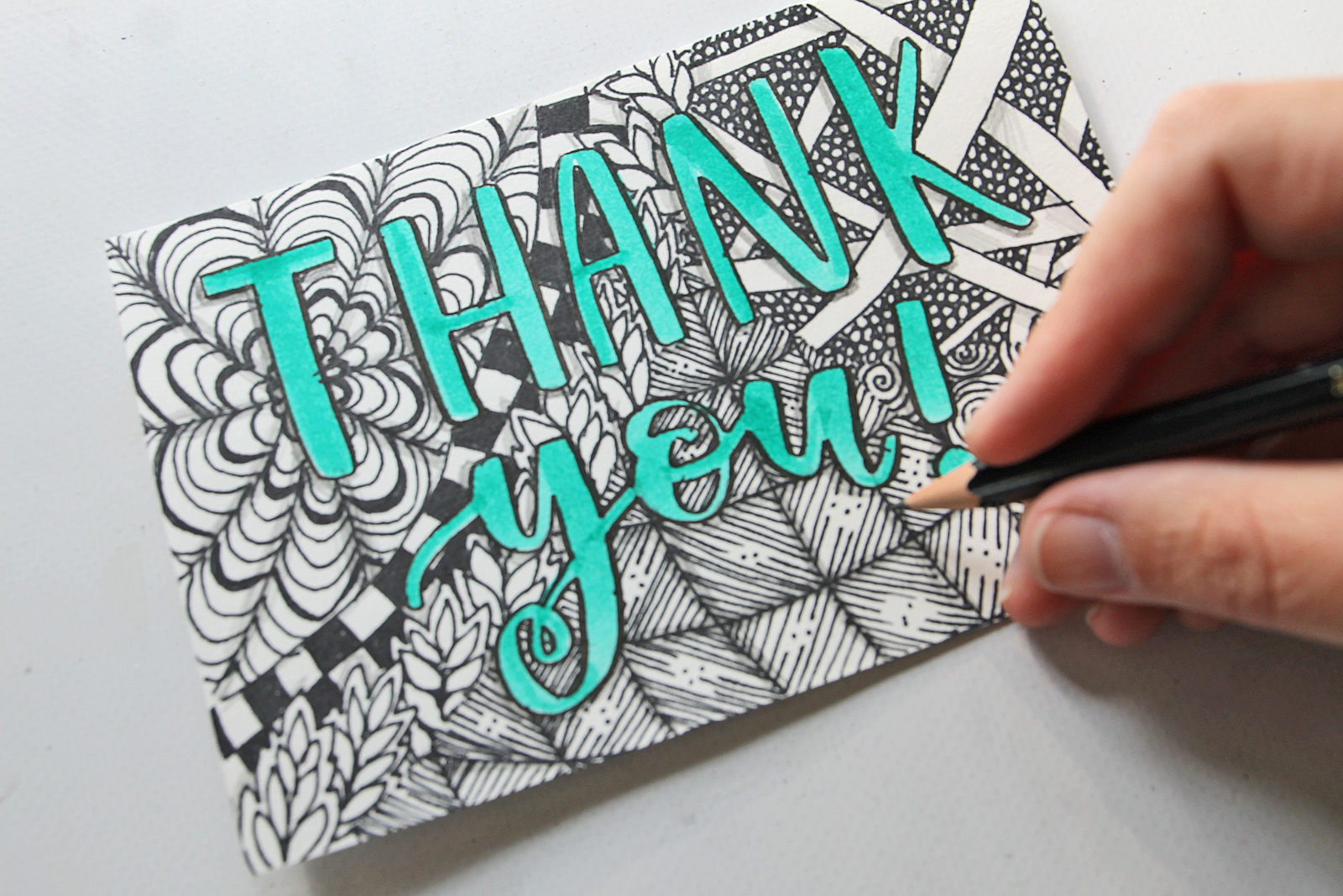 Learn how to create some easy Zentangle-Inspired Hand Lettered Cards using Tombow's Advanced Lettering Set! Tutorial by @studiokatie for @tombowusa