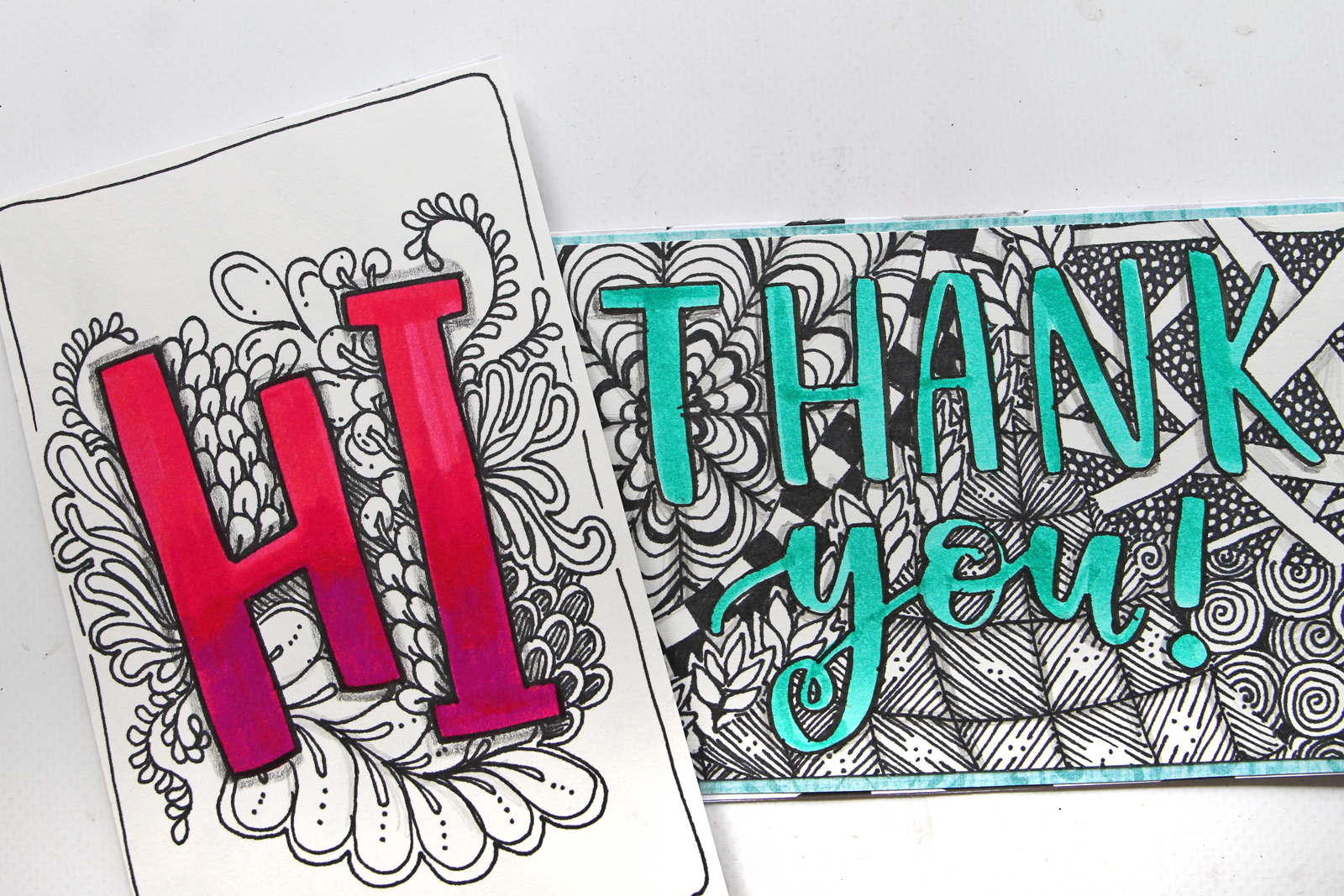 Learn how to create some easy Zentangle-Inspired Hand Lettered Cards using Tombow's Advanced Lettering Set! Tutorial by @studiokatie for @tombowusa