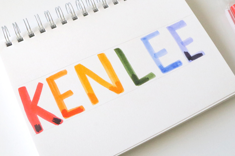 Create a double layered lettered word art project with Tombow