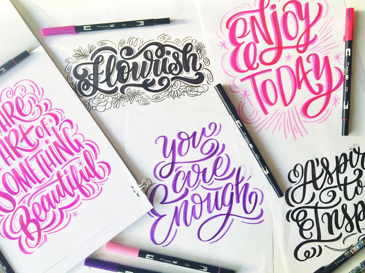 How to Create Hand Lettered Notebook Art - Printable Crush