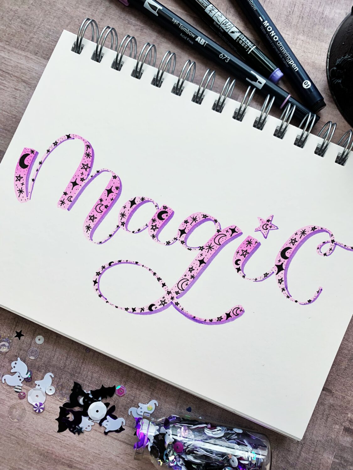 Make Easy Magical Pastel Lettering - Tombow USA Blog