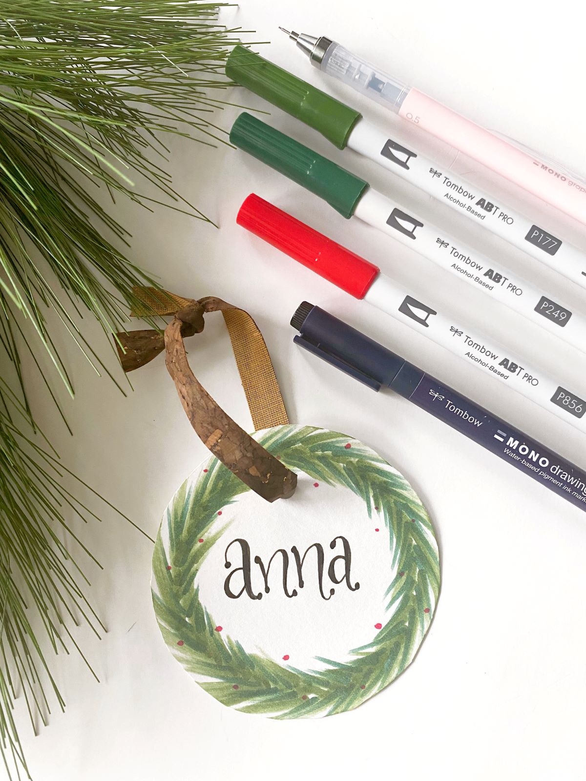 DIY Holiday Embroidery Hoop Gift - Tombow USA Blog