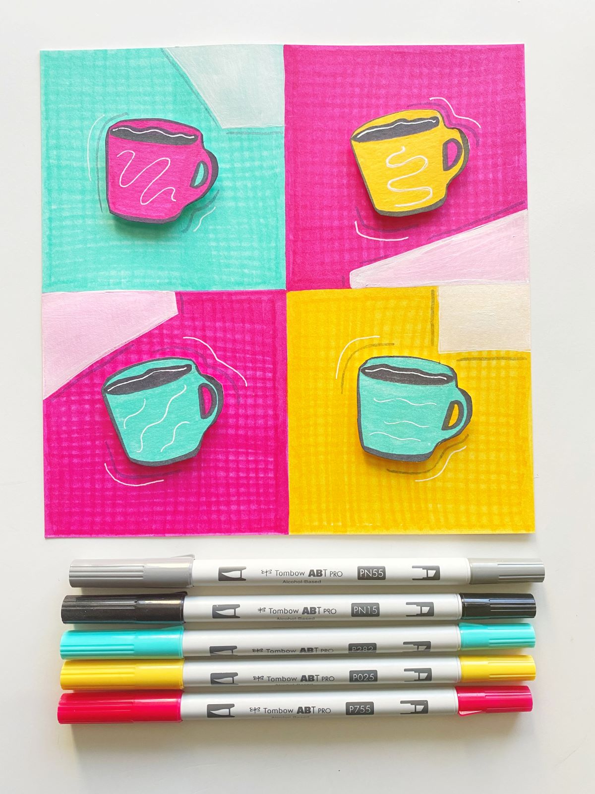 Drawing a Cup Full of Markers - Tombow USA Blog