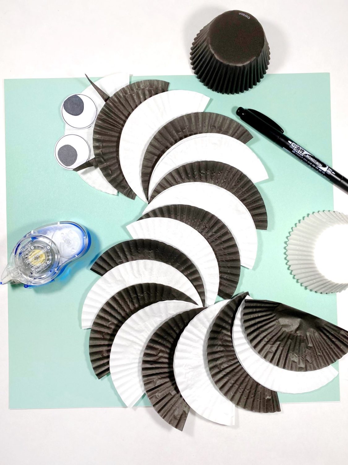 Create an Easy Cupcake Liner Caterpillar Tombow USA Blog
