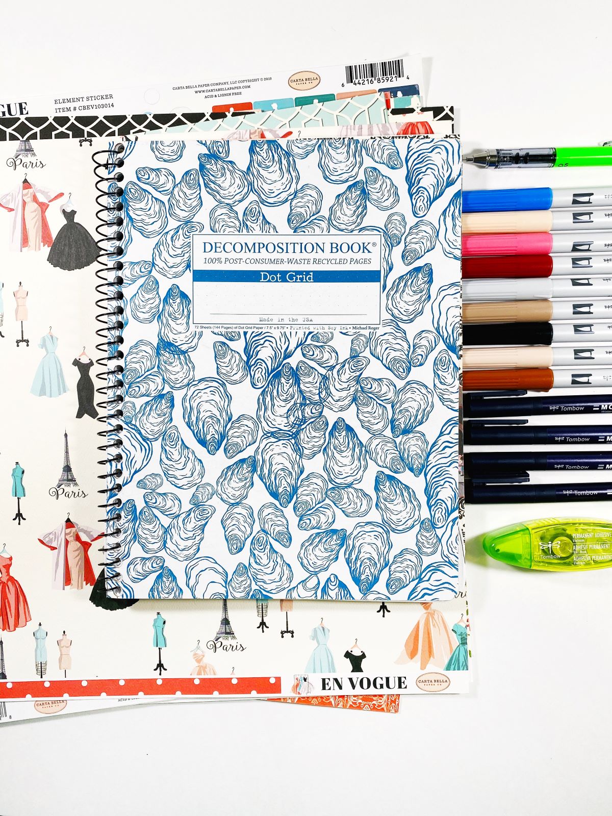 Create A Paris Themed Art Journal Page with Tombow and Echo Park Paper! #tombow #artjournal