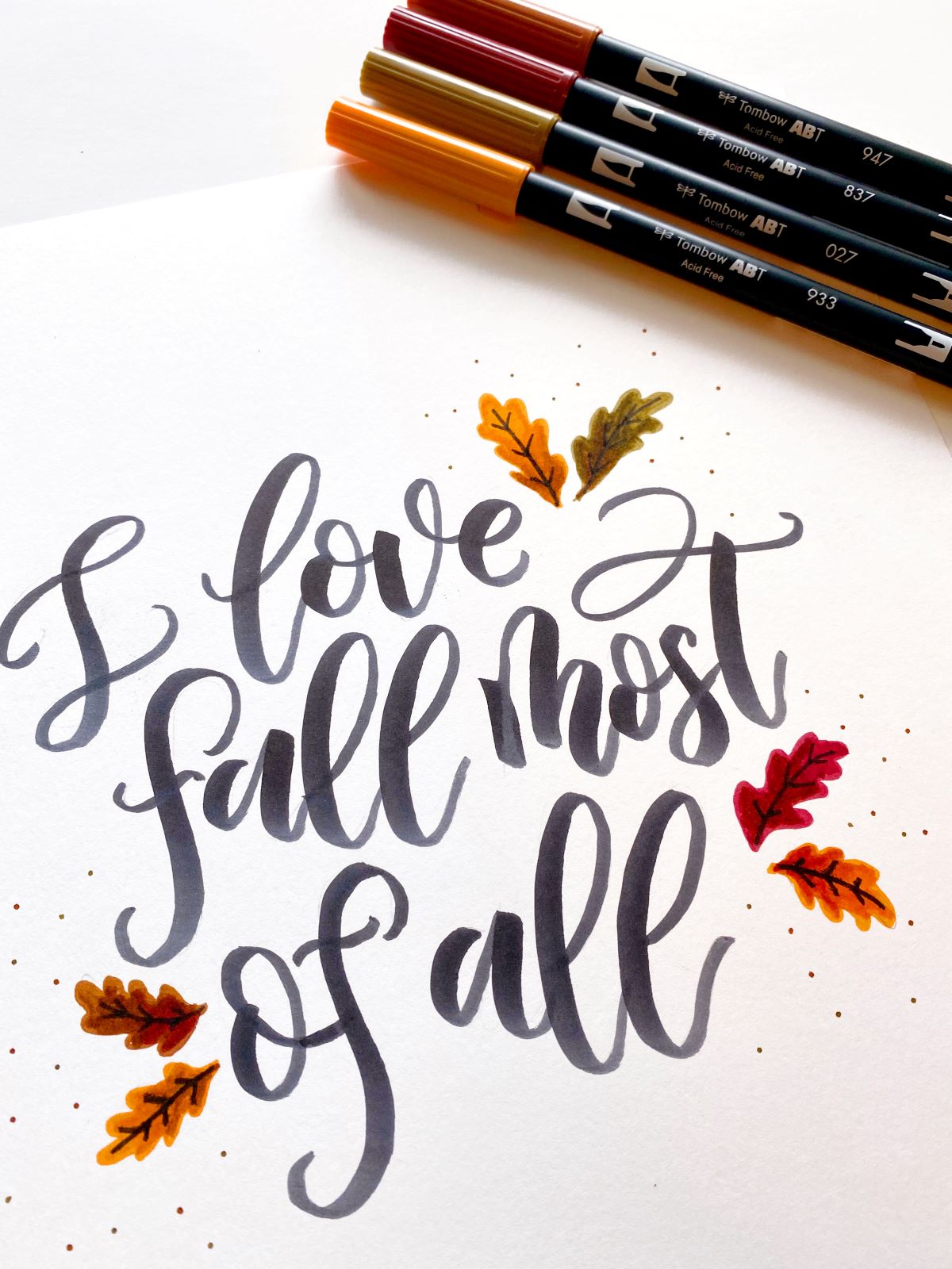 Create Fun Fall Lettering With Tombow! #tombow