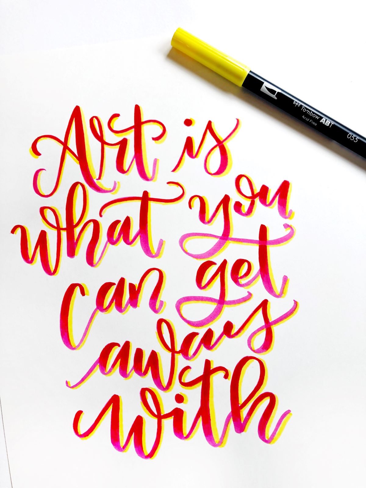 Create Pop Art Inspired Lettering with @tombowusa and @aheartenedcalling. #tombow #lettering