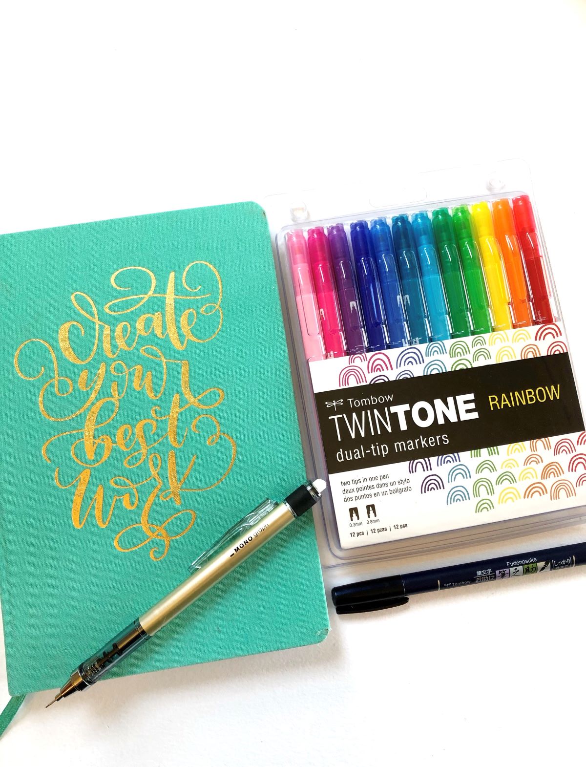 Create A Geometric Cover Page For A Gratitude Journal with @tombowusa and @aheartenedcalling #tombow #journal #gratitude