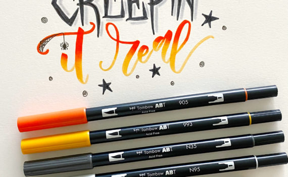 Letter A Halloween Pun With Tombow! #halloween #tombowusa