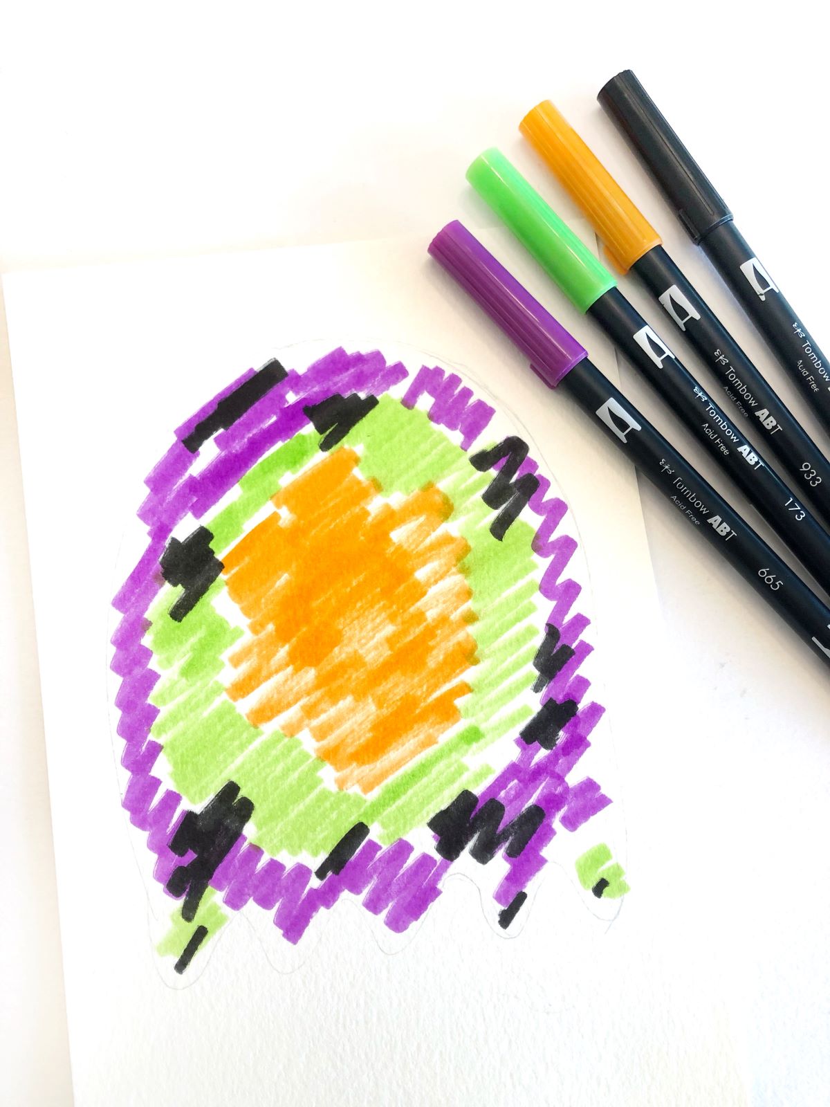 Create A Halloween Galaxy with Tombow Dual Brush Pens and @aheartenedcalling #tombow #galaxy