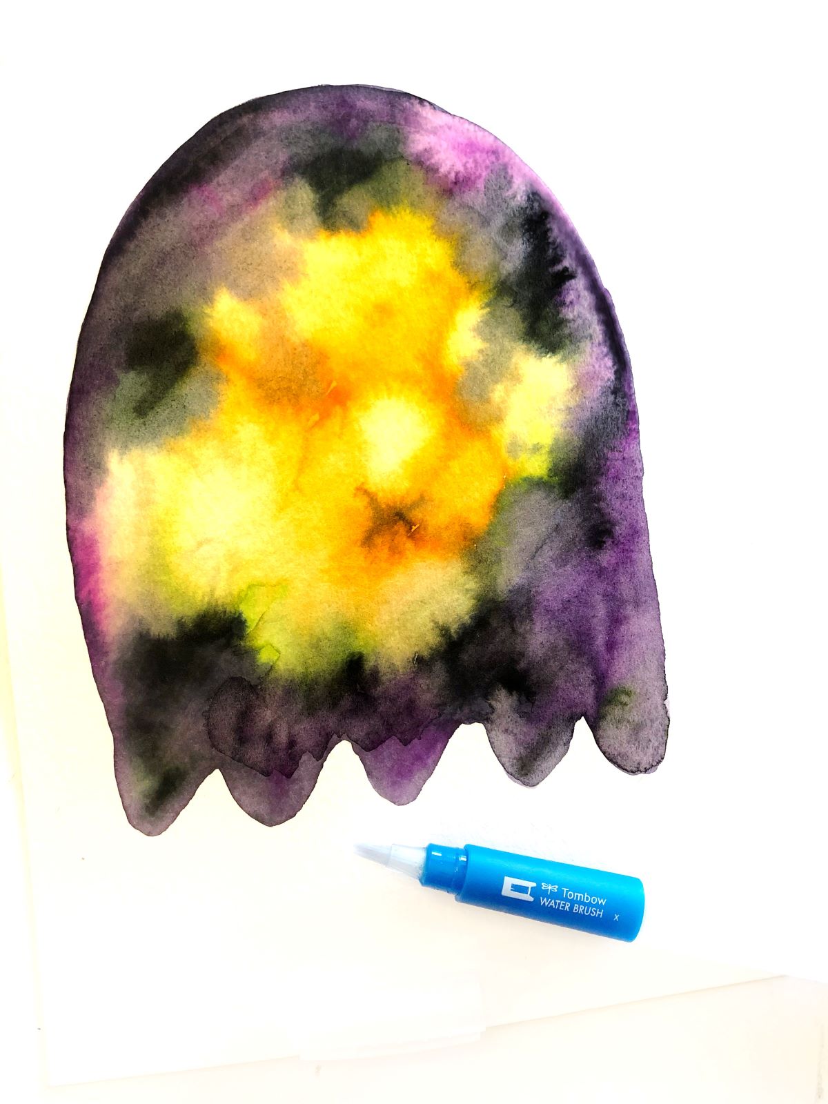 Create A Halloween Galaxy with Tombow Dual Brush Pens and @aheartenedcalling #tombow #galaxy