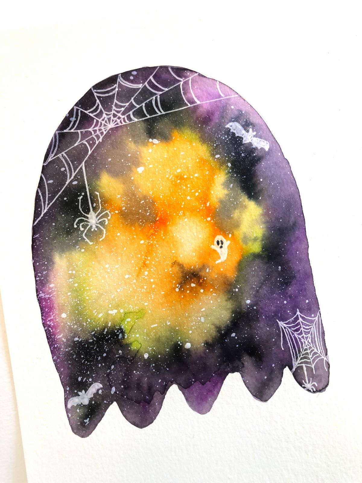 Create A Halloween Galaxy with Tombow Dual Brush Pens and @aheartenedcalling #tombow #galaxy