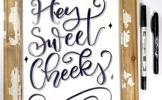 Create An Easy & Funny Bathroom Sign with Tombow! #homedecor