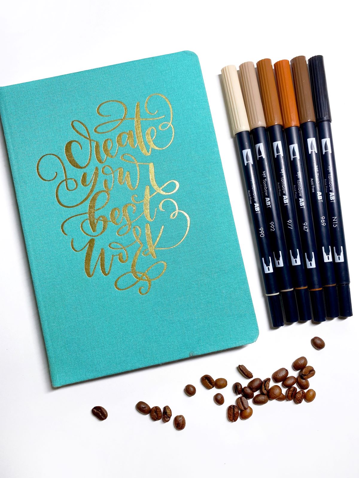 Create a Coffee Inspired Art Journal Page With Tombow! #tombow #artjournal