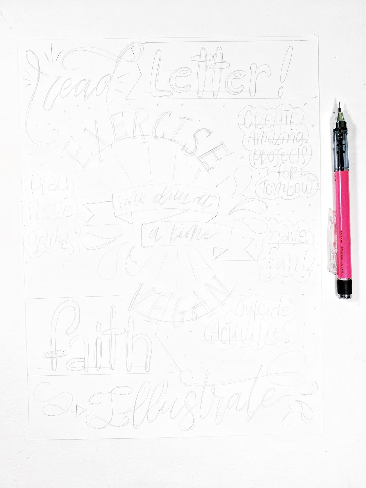 Create a New Year Word Collage with Tombow and @aheartenedcalling #tombow #newyear
