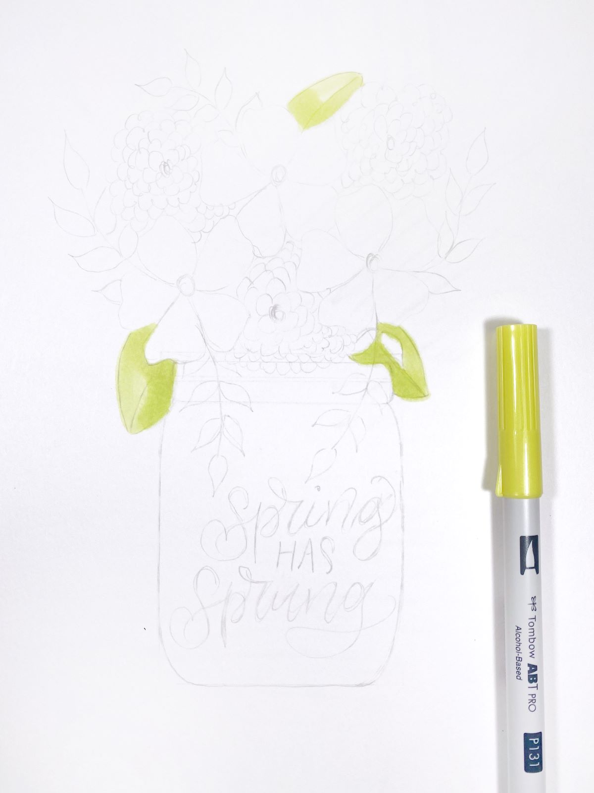Create Loose Sketchy Spring Florals with @tombowusa and @aheartenedcalling
