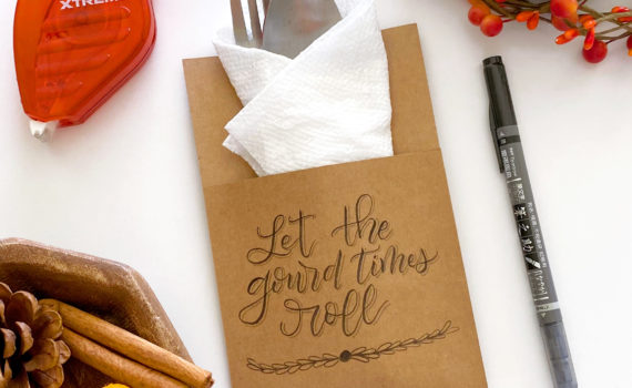 Then use the gray tip to add a shadow to your lettering.