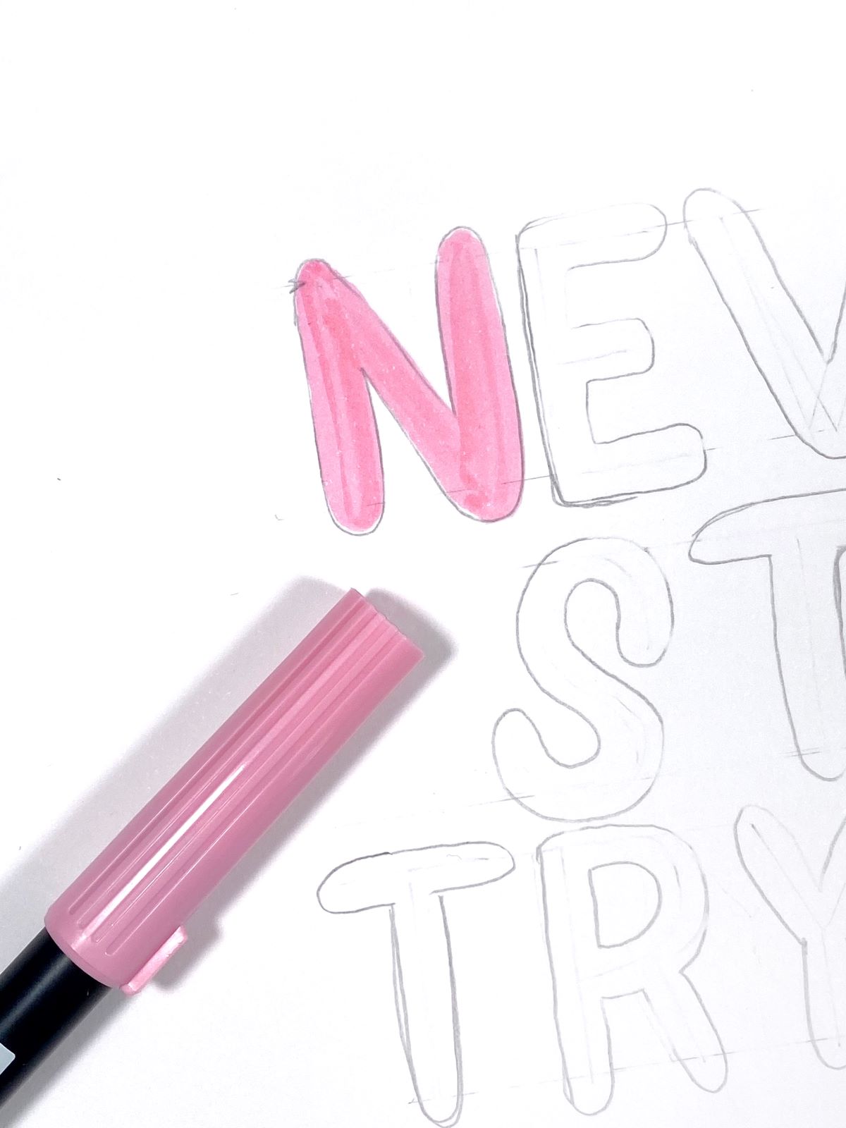 Create Blended Bubble Letters with @tombowusa and @aheartenedcalling #tombow