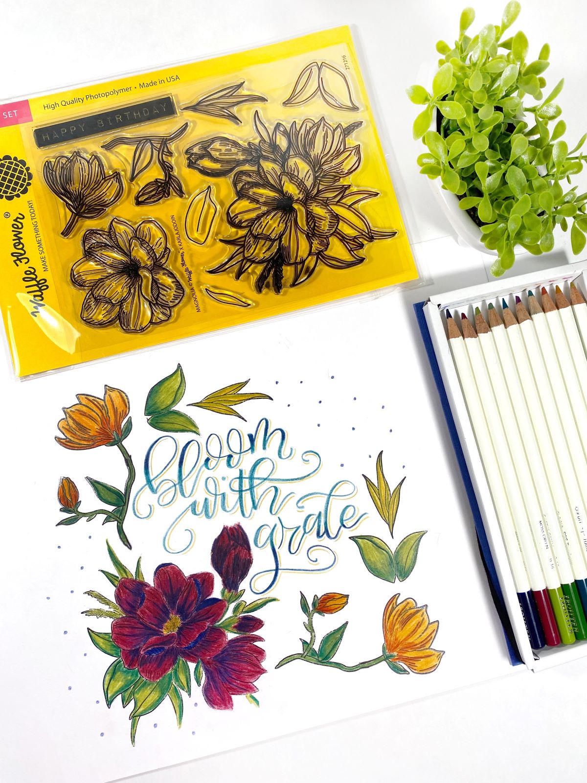 Create Three Fun Projects With Waffle Stamps and Tombow! #tombow
