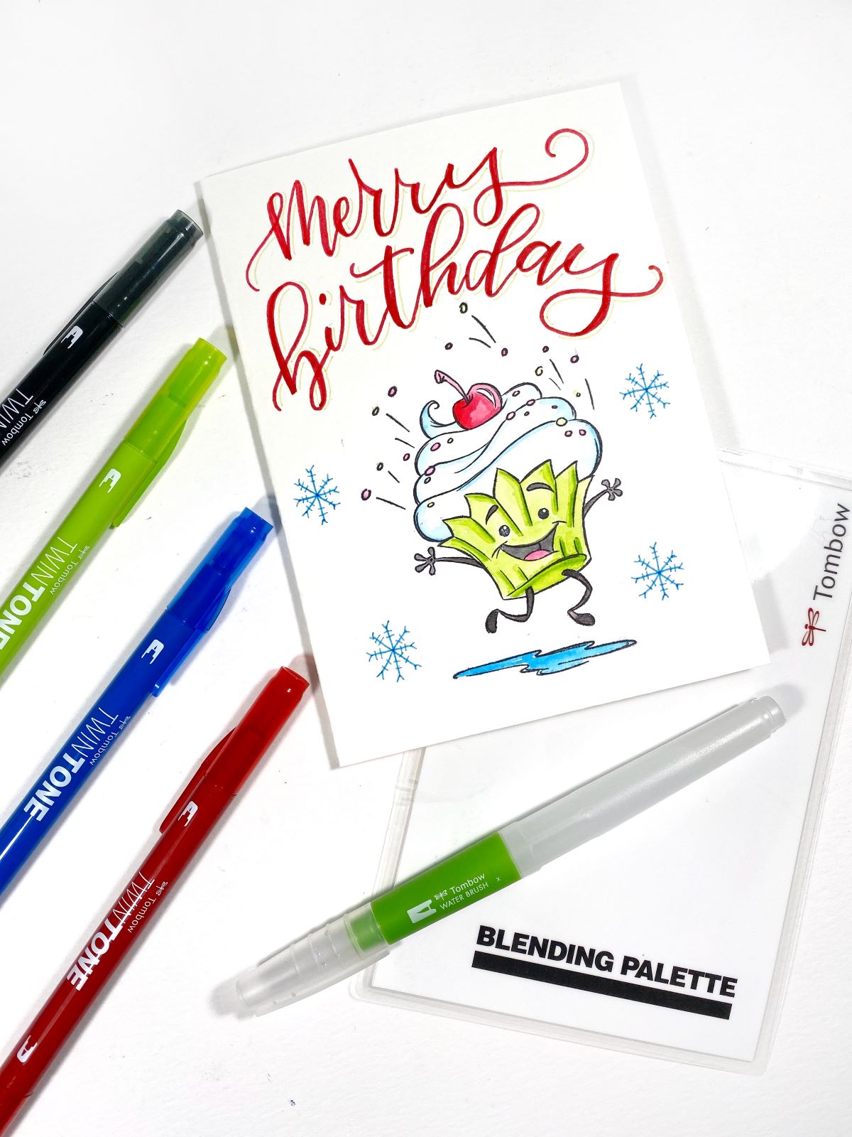 Use Tombow Markers and Whimsy Stamps for your Christmas Crafts! Follow along with @aheartenedcalling #tombow #whimsystamps