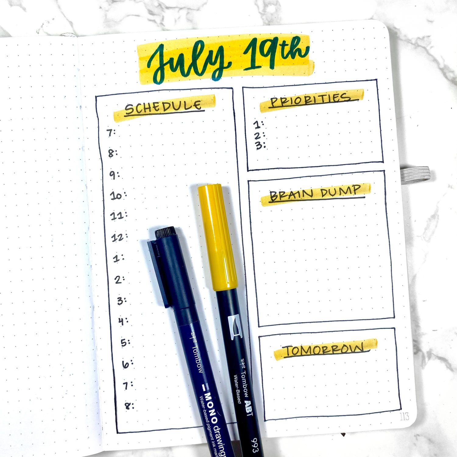 Daily Journal Spread Tutorial - Tombow USA Blog