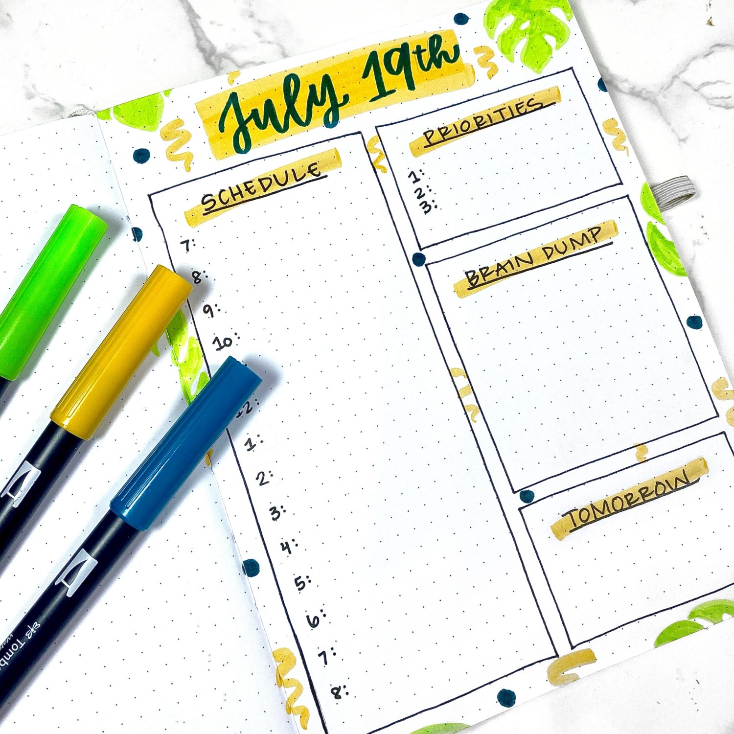 Daily Journal Spread Tutorial - Tombow USA Blog